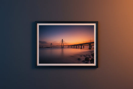 Bring Mumbai's Sunset Home: Long Exposure Worli Sea Face Photo Frame for Wall Decor