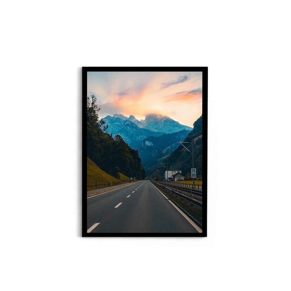 Road Trip Through the Swiss Alps, Switzerland - Wall Photo Frame by Jeet Khagram