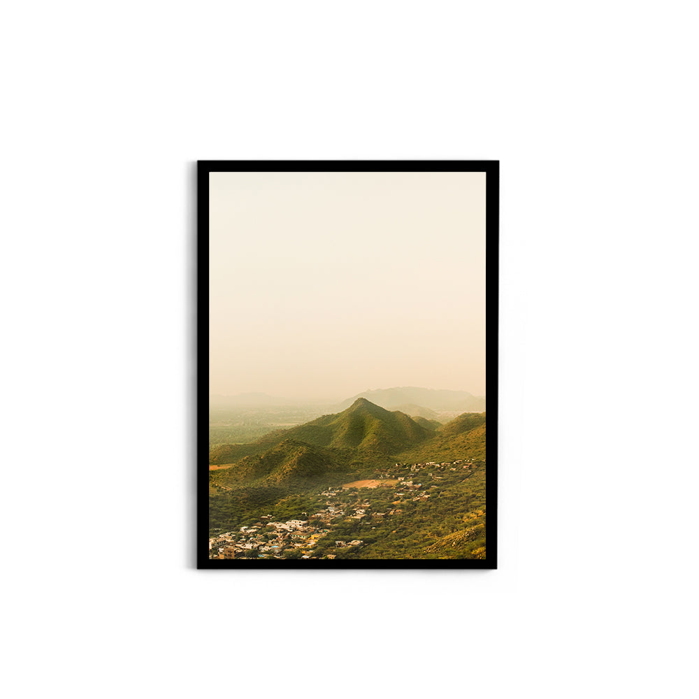 "Lost in the Aravallis"� Jaipur Hills at Dusk - Wall Photo Frame by Jeet Khagram
