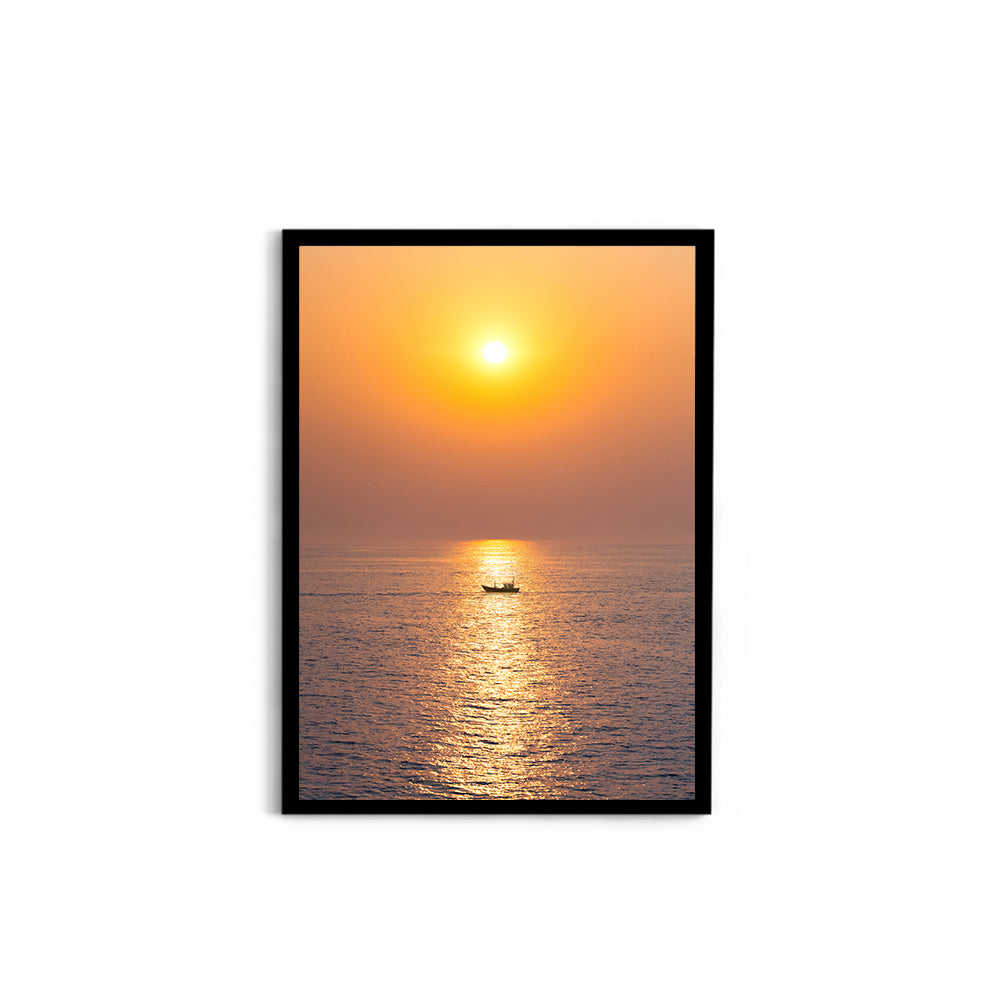Arabian Sea Golden Sunset - Wall Photo Frame by Jeet Khagram