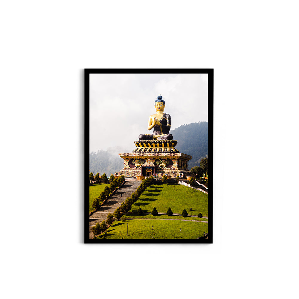 Buddha Park Ravangla Sikkim Photography - Wall Photo Frame by Jeet Khagram