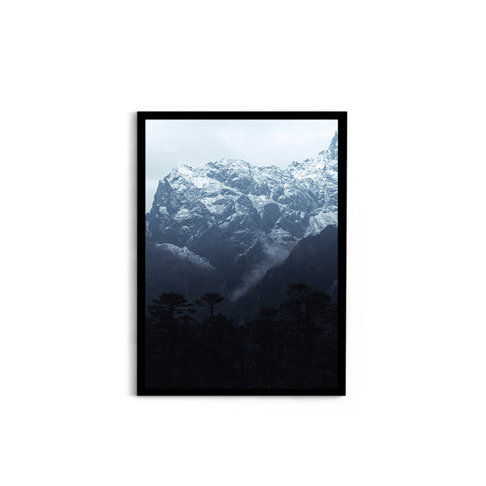 The Dark Forest & the Snow Giant Himalayan Night Photography - Wall Photo Frame by Jeet Khagram