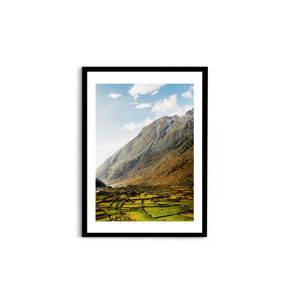 Himalayan Valley Village Landscape Photography - Wall Photo Frame by Jeet Khagram