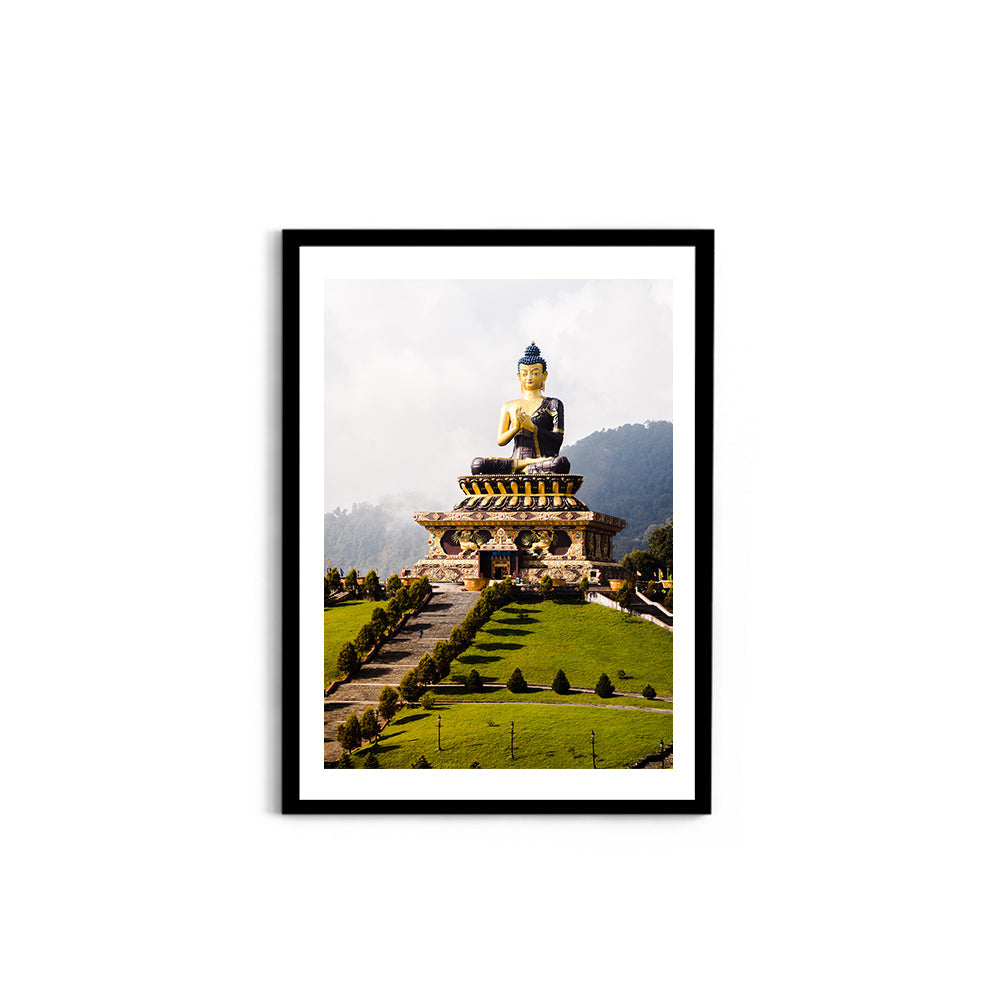 Buddha Park Ravangla Sikkim Photography - Wall Photo Frame by Jeet Khagram