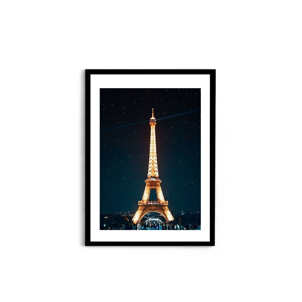 The Eiffel Tower at Night, Paris - Wall Photo Frame by Jeet Khagram