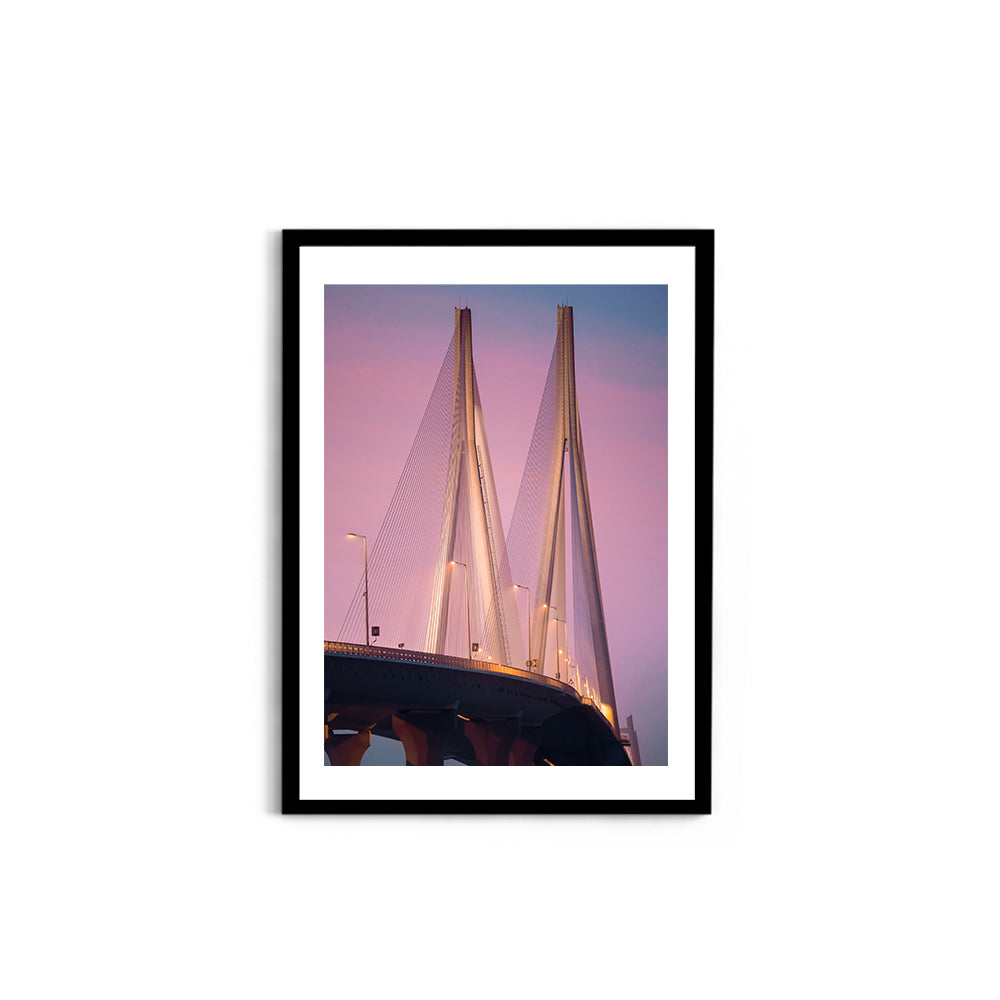 Bandra-Worli Sea Link Night - Wall Photo Frame by Jeet Khagram