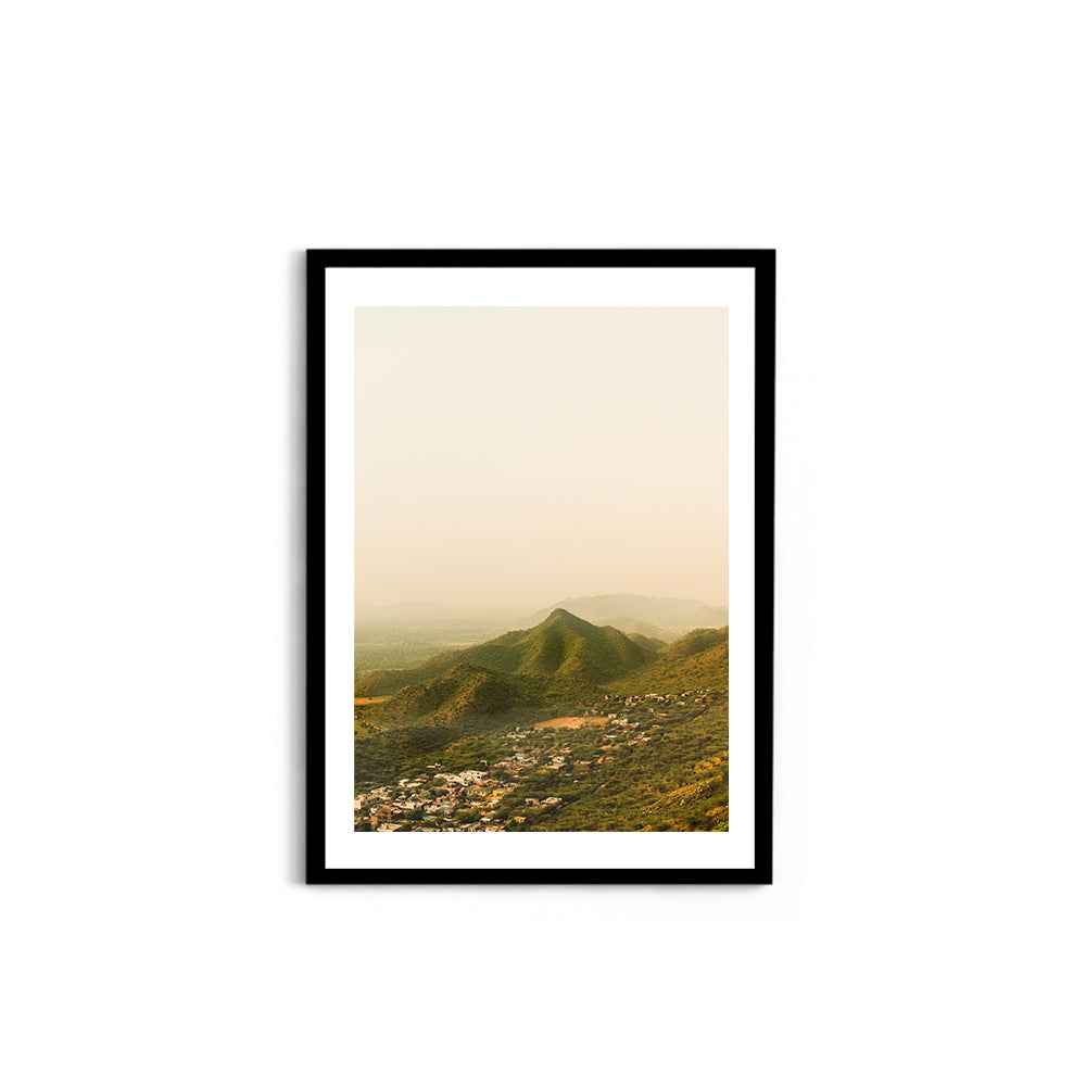 "Lost in the Aravallis"� Jaipur Hills at Dusk - Wall Photo Frame by Jeet Khagram