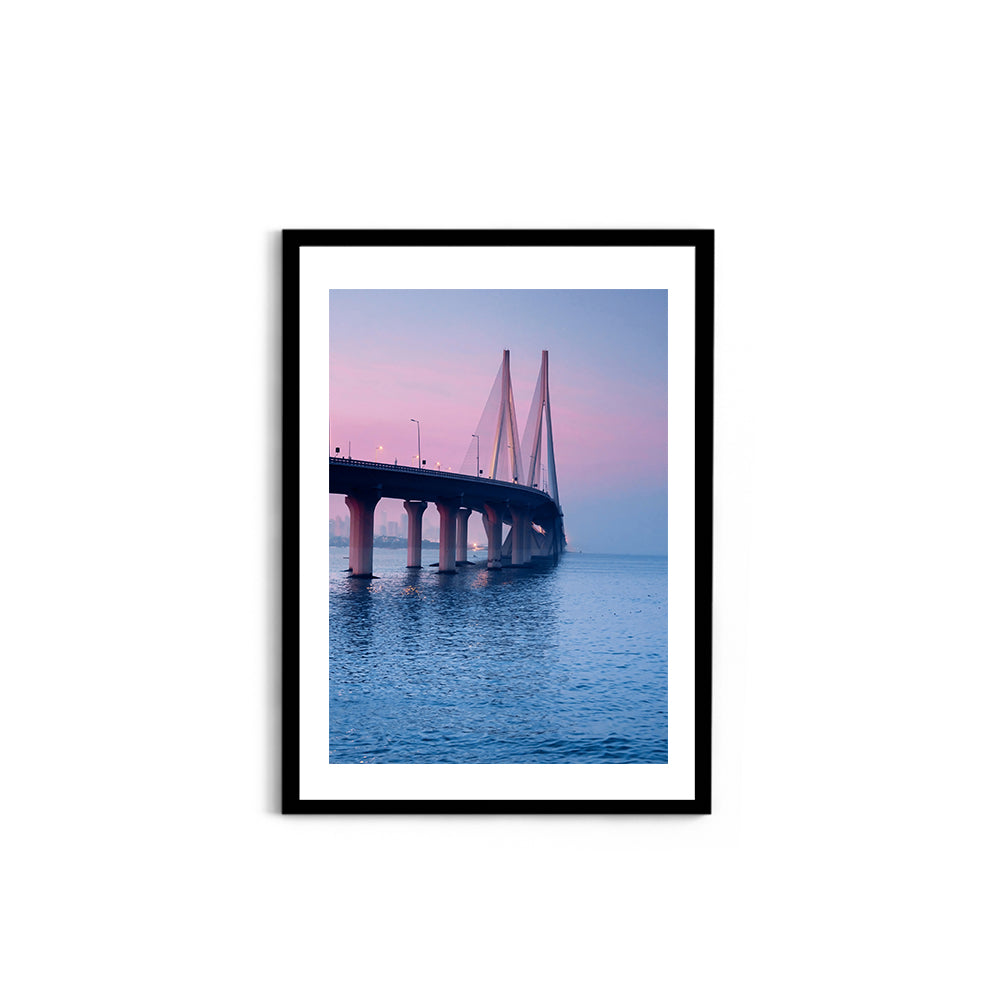 Bandra-Worli Sea Link at Twilight - Wall Photo Frame by Jeet Khagram