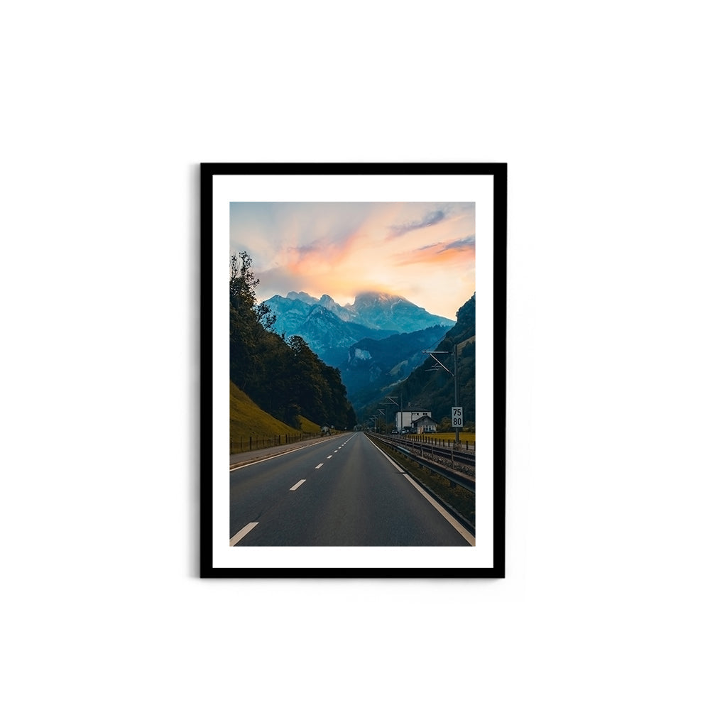 Road Trip Through the Swiss Alps, Switzerland - Wall Photo Frame by Jeet Khagram