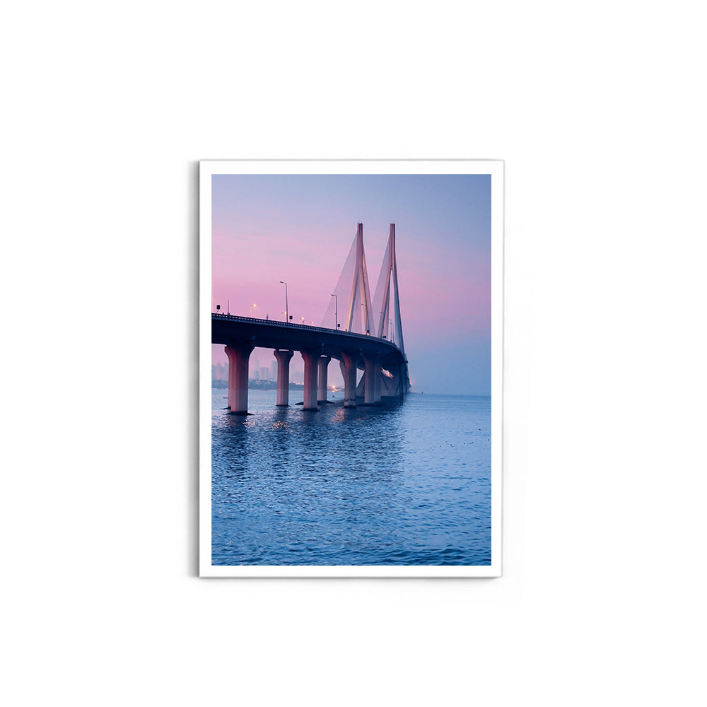 Bandra-Worli Sea Link at Twilight - Wall Photo Frame by Jeet Khagram