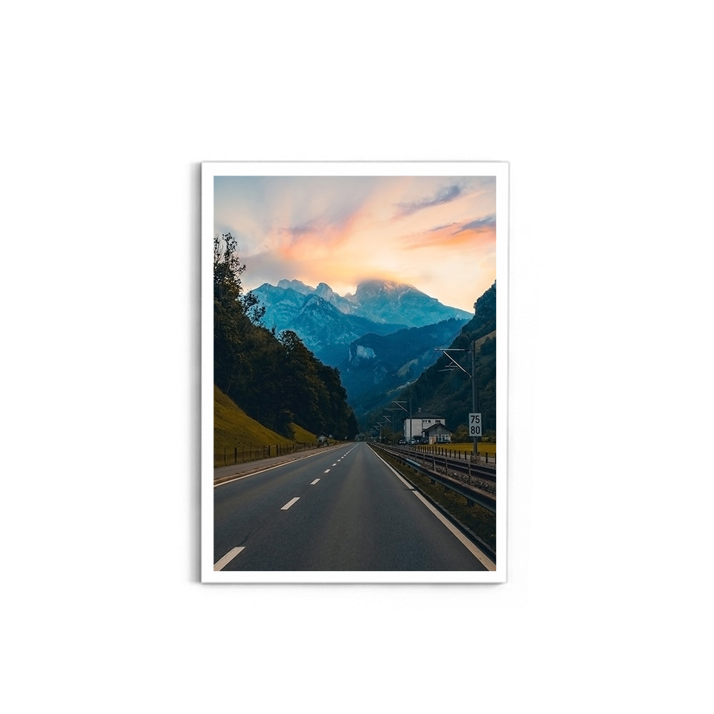 Road Trip Through the Swiss Alps, Switzerland - Wall Photo Frame by Jeet Khagram
