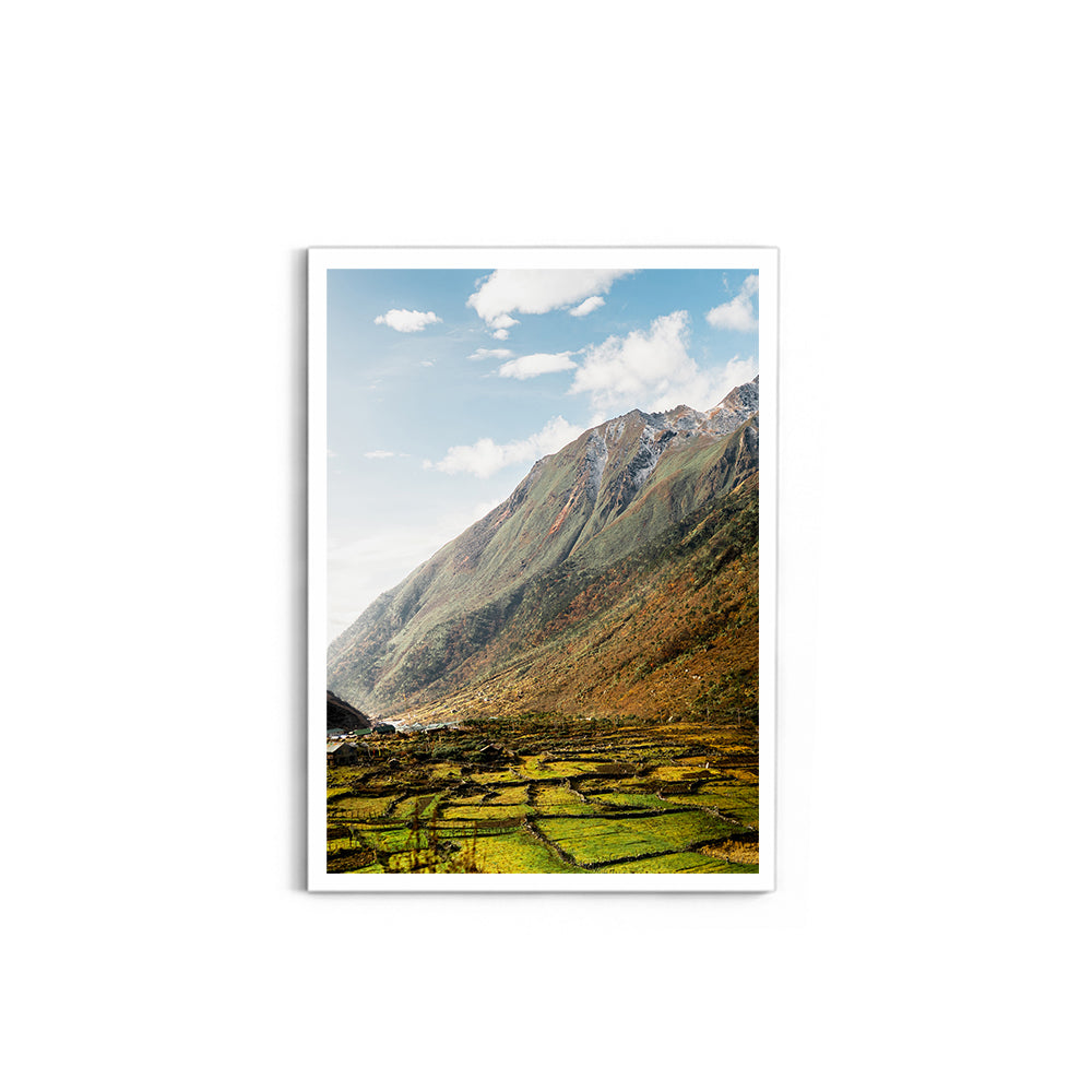 Himalayan Valley Village Landscape Photography - Wall Photo Frame by Jeet Khagram