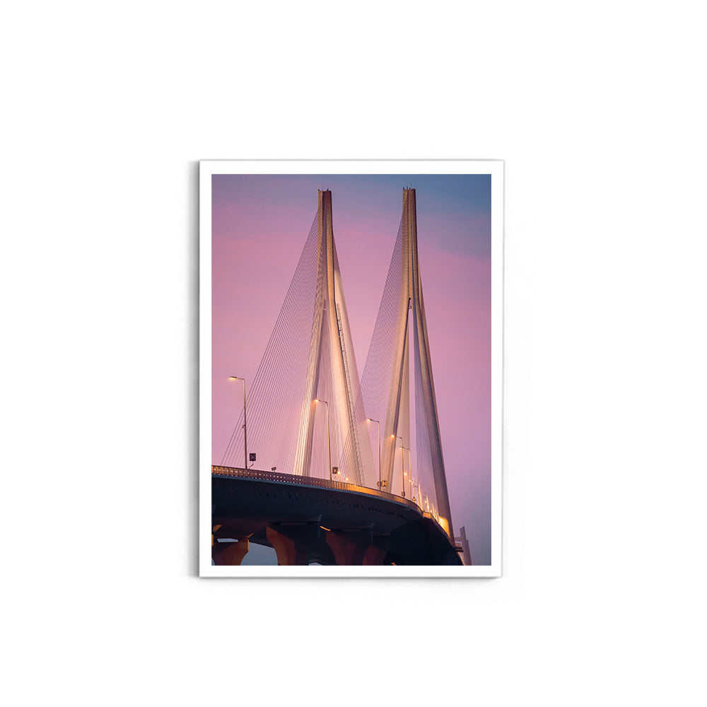 Bandra-Worli Sea Link Night - Wall Photo Frame by Jeet Khagram