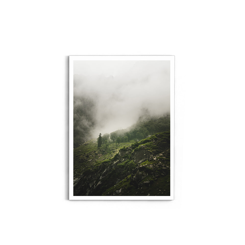 Morning Mist Over the Woods, Hampta Pass - Wall Photo Frame by Jeet Khagram