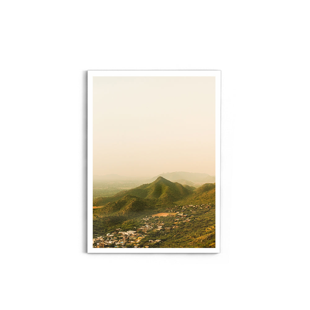 "Lost in the Aravallis"� Jaipur Hills at Dusk - Wall Photo Frame by Jeet Khagram