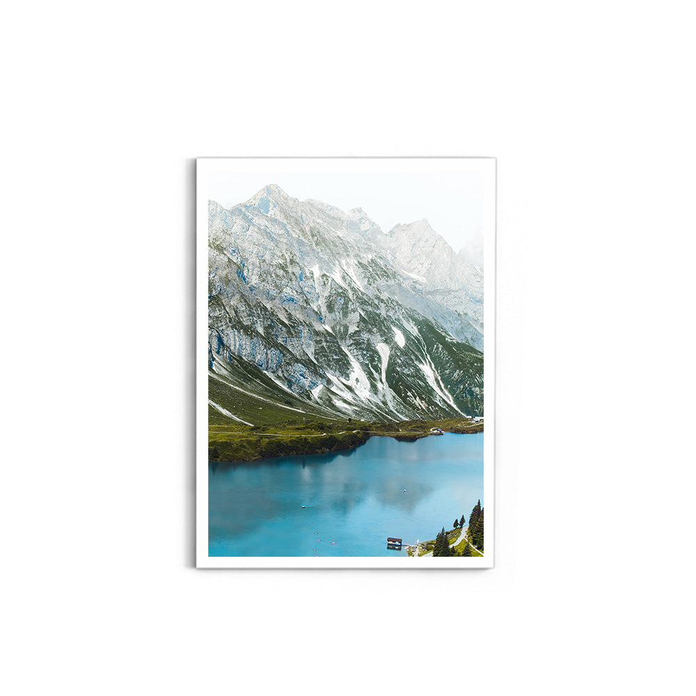 Alpine Lake View from Swiss Cable Car, Switzerland - Wall Photo Frame by Jeet Khagram