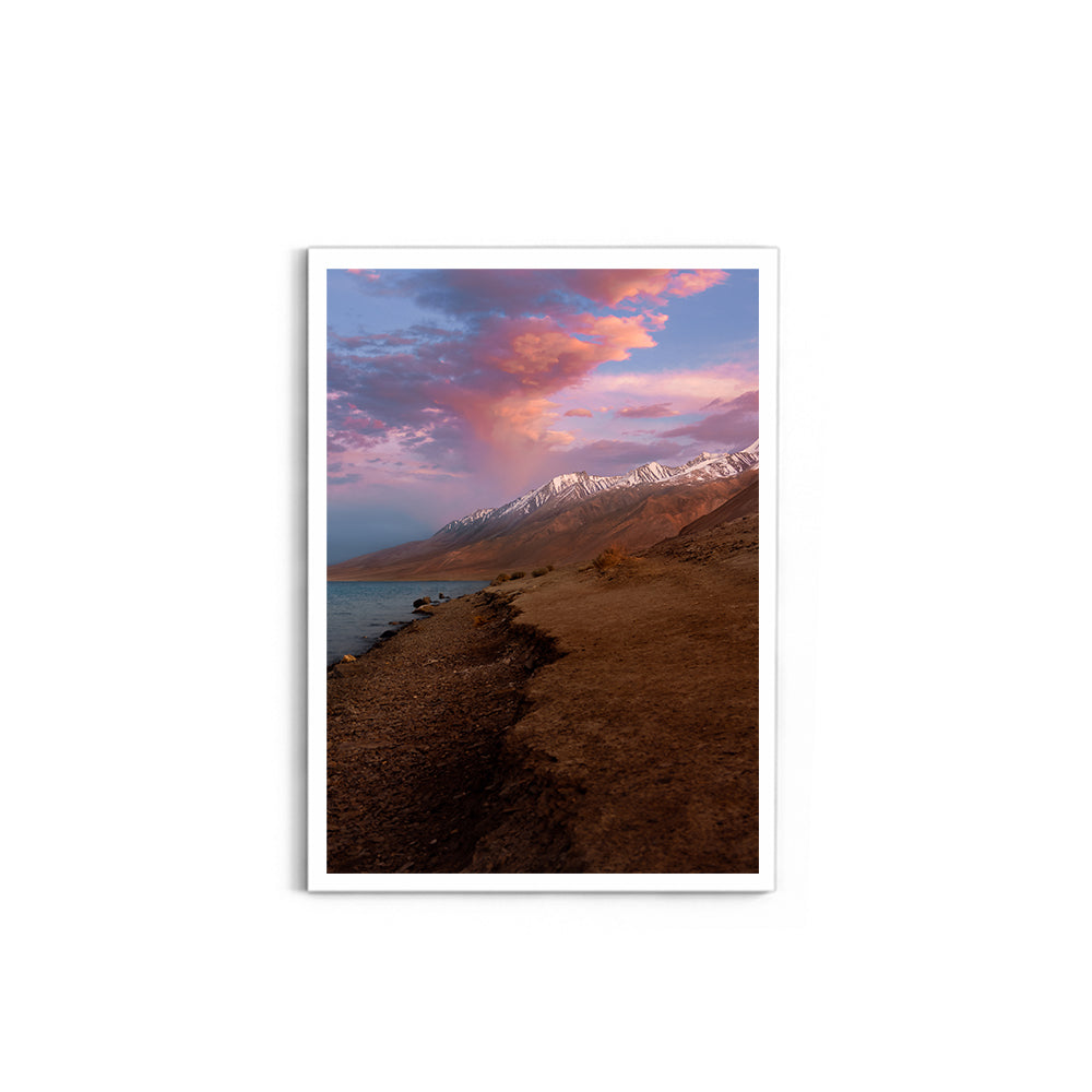 Pastel Sunset at Pangong Tso, Ladakh - Wall Photo Frame by Jeet Khagram
