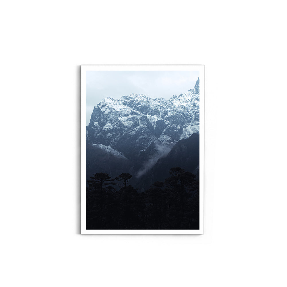 The Dark Forest & the Snow Giant Himalayan Night Photography - Wall Photo Frame by Jeet Khagram
