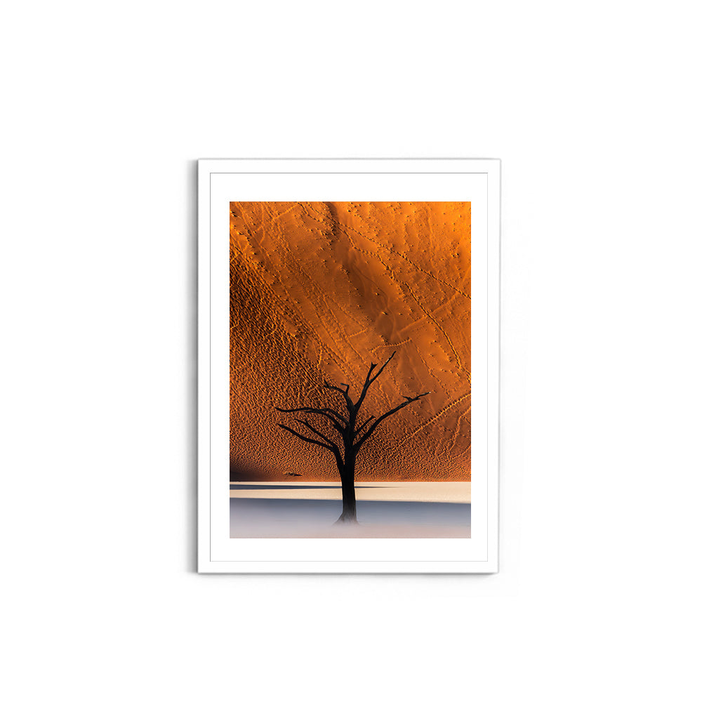 Namibia's Red Dunes & The Last Tree - Wall Photo Frame by Jeet Khagram