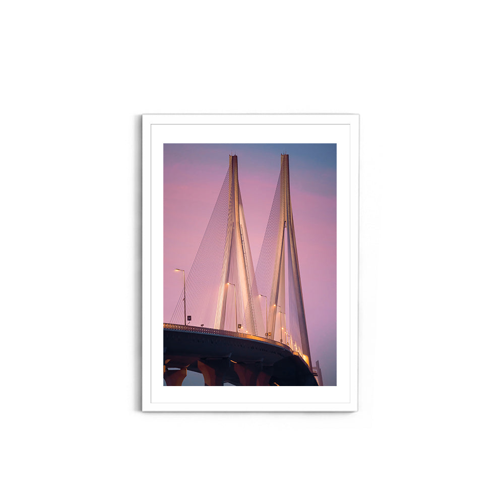 Bandra-Worli Sea Link Night - Wall Photo Frame by Jeet Khagram