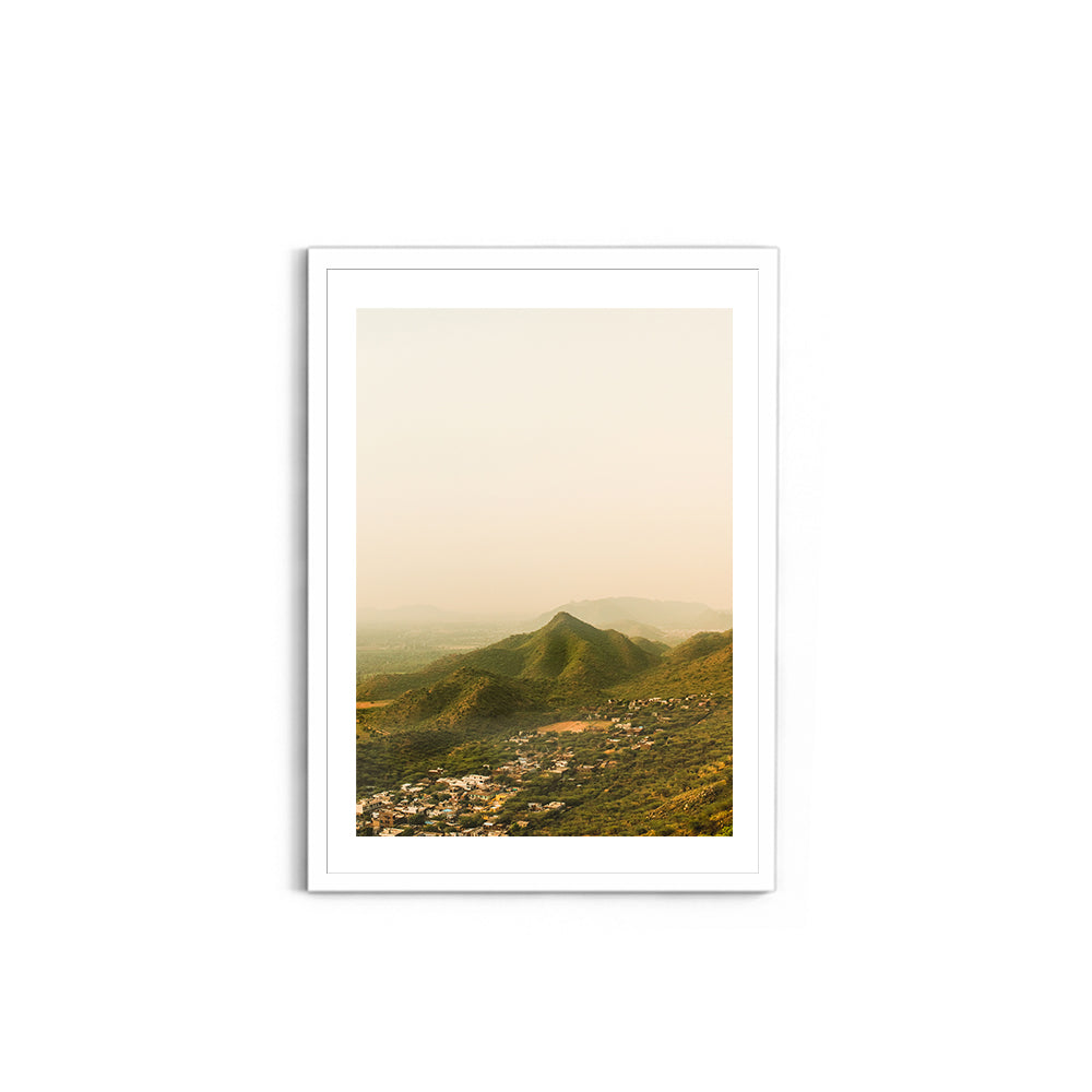 "Lost in the Aravallis"� Jaipur Hills at Dusk - Wall Photo Frame by Jeet Khagram