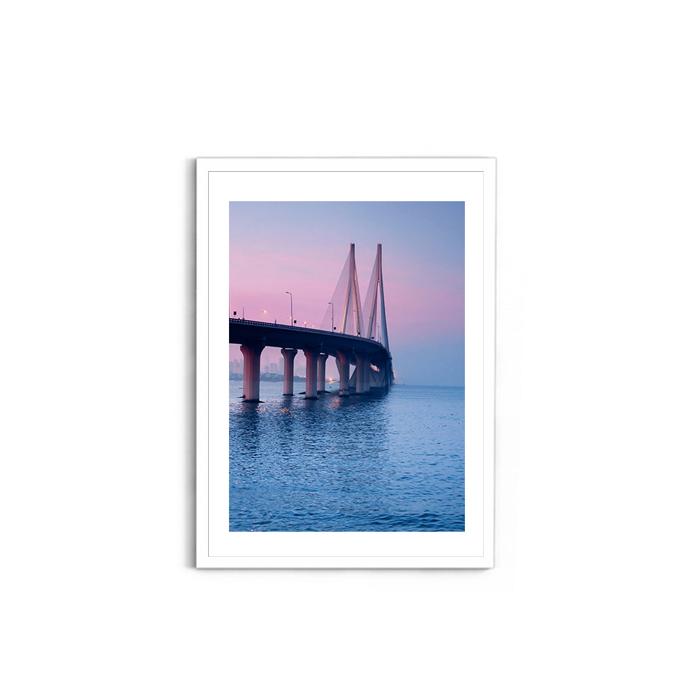 Bandra-Worli Sea Link at Twilight - Wall Photo Frame by Jeet Khagram