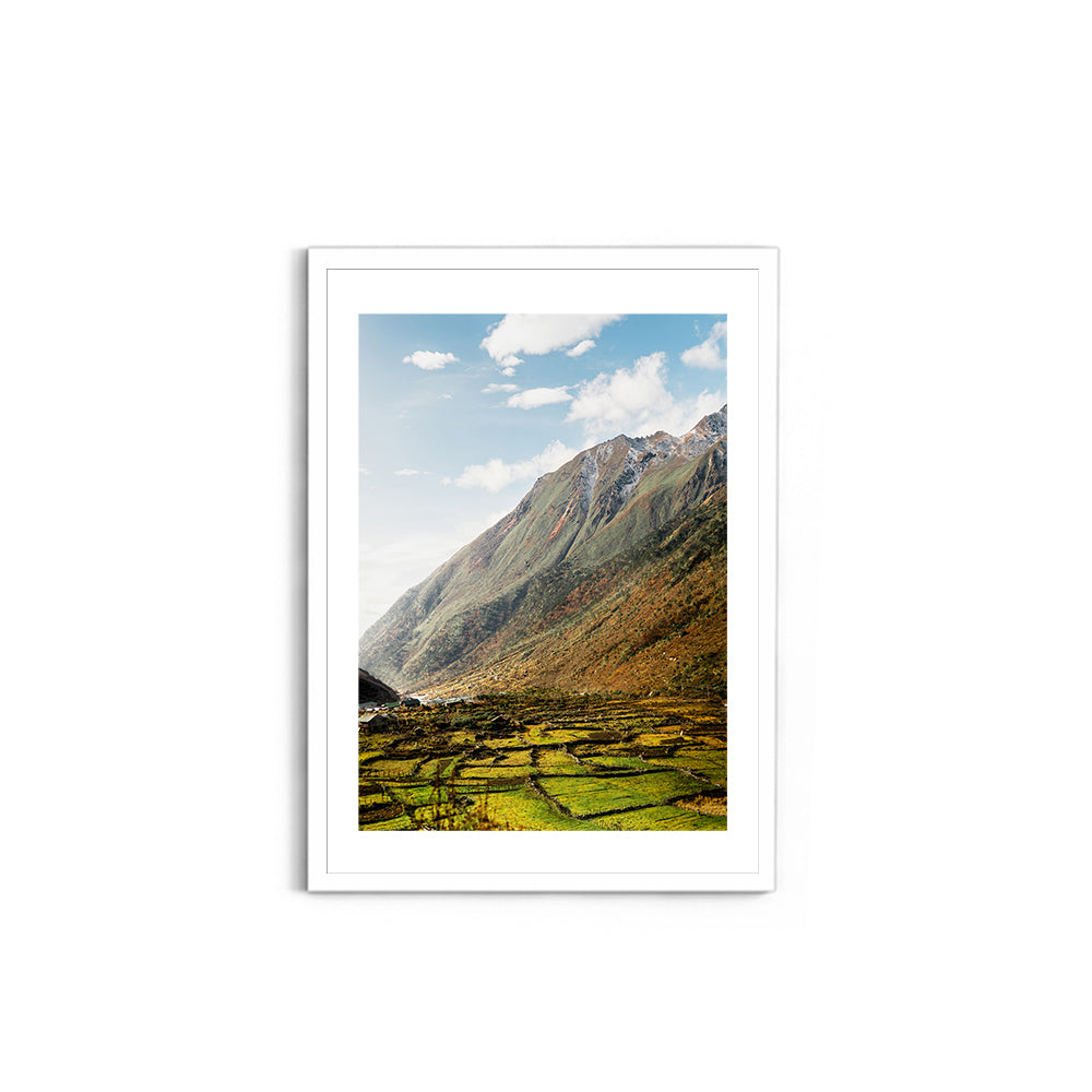 Himalayan Valley Village Landscape Photography - Wall Photo Frame by Jeet Khagram