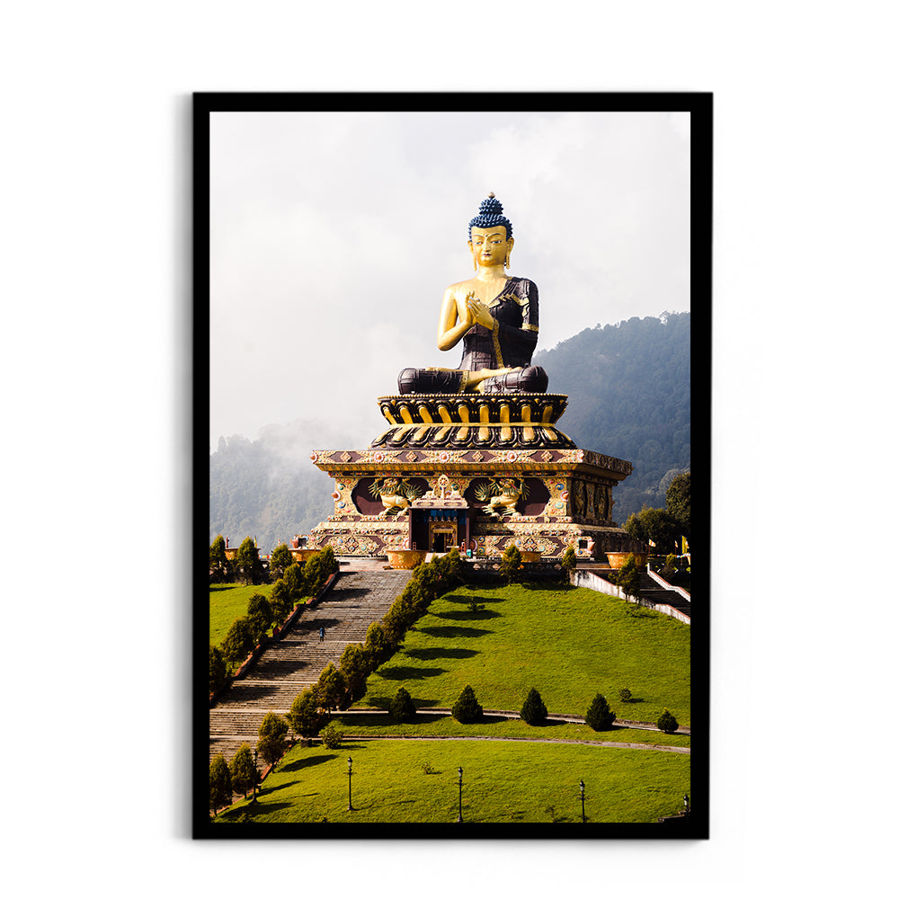 Buddha Park Ravangla Sikkim Photography - Wall Photo Frame by Jeet Khagram
