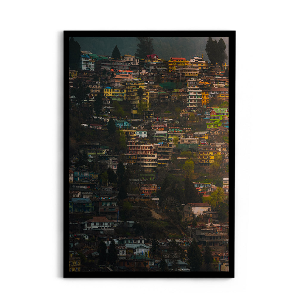 The Colourful Town of Bomdila, Arunachal Pradesh - Wall Photo Frame by Jeet Khagram