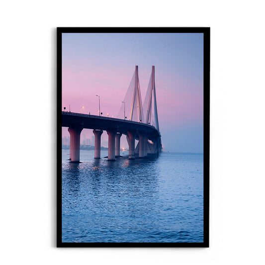 Bandra-Worli Sea Link at Twilight - Wall Photo Frame by Jeet Khagram