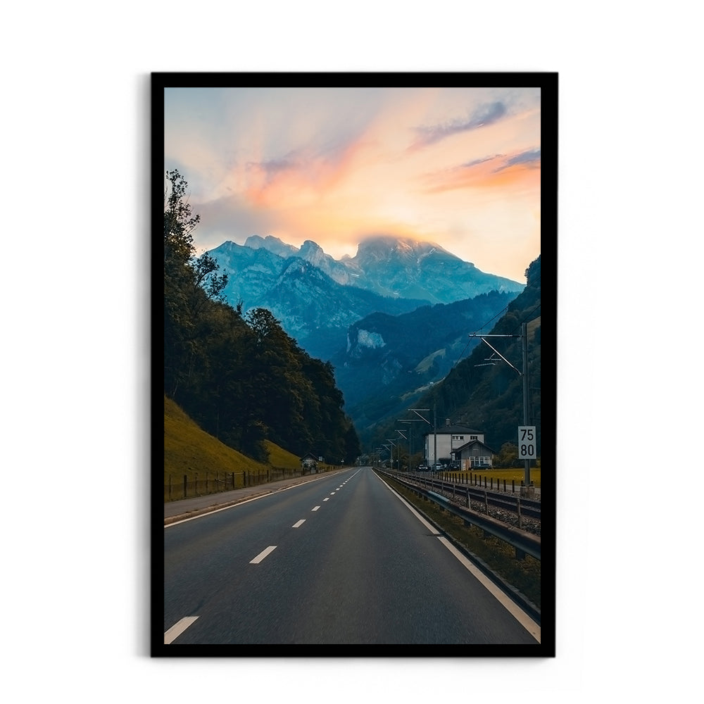 Road Trip Through the Swiss Alps, Switzerland - Wall Photo Frame by Jeet Khagram