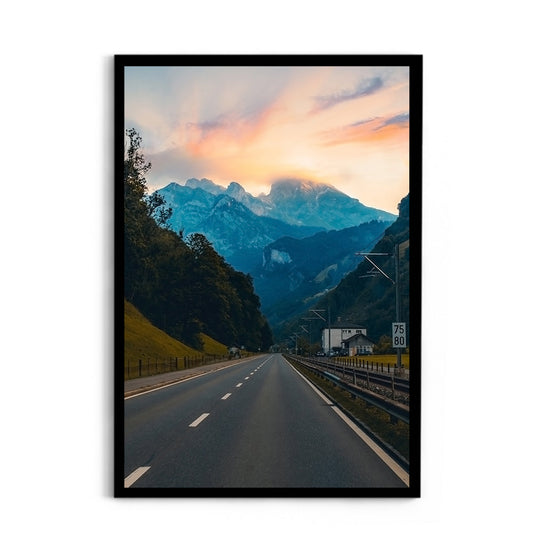 Road Trip Through the Swiss Alps, Switzerland - Wall Photo Frame by Jeet Khagram