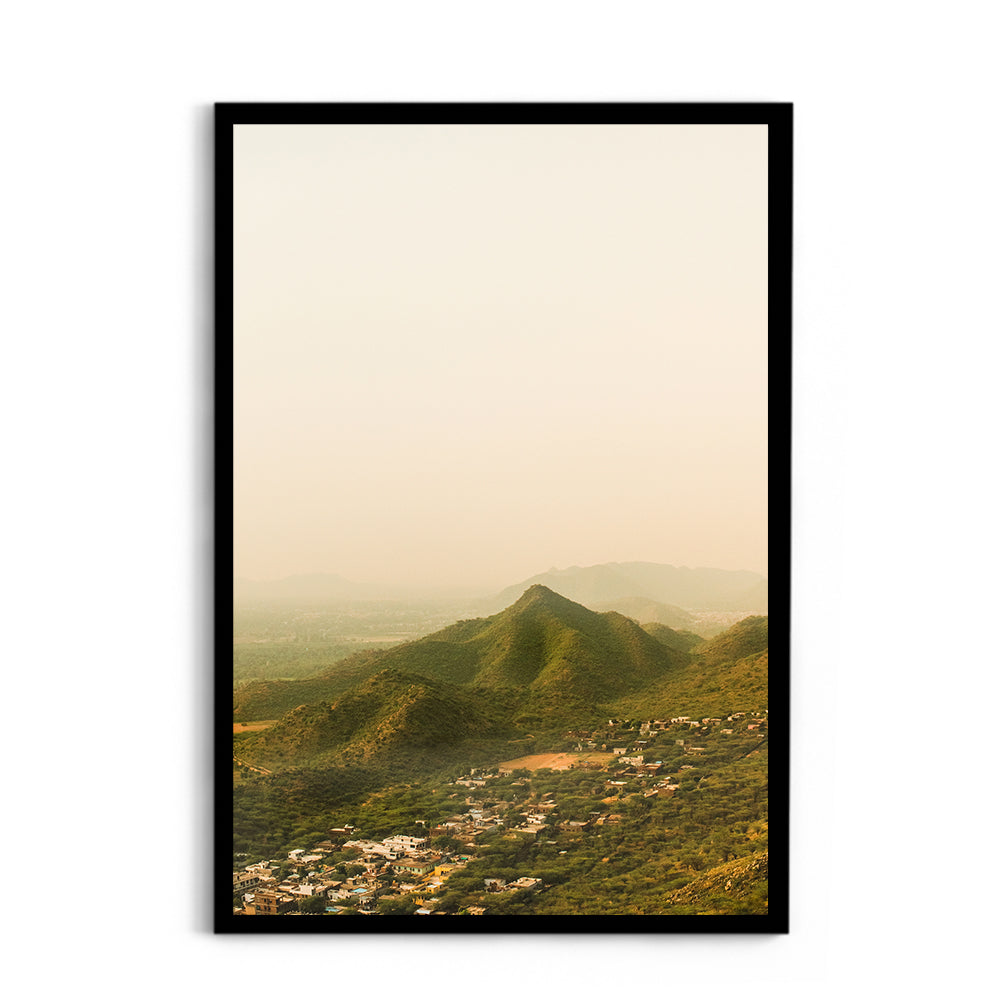 "Lost in the Aravallis"� Jaipur Hills at Dusk - Wall Photo Frame by Jeet Khagram