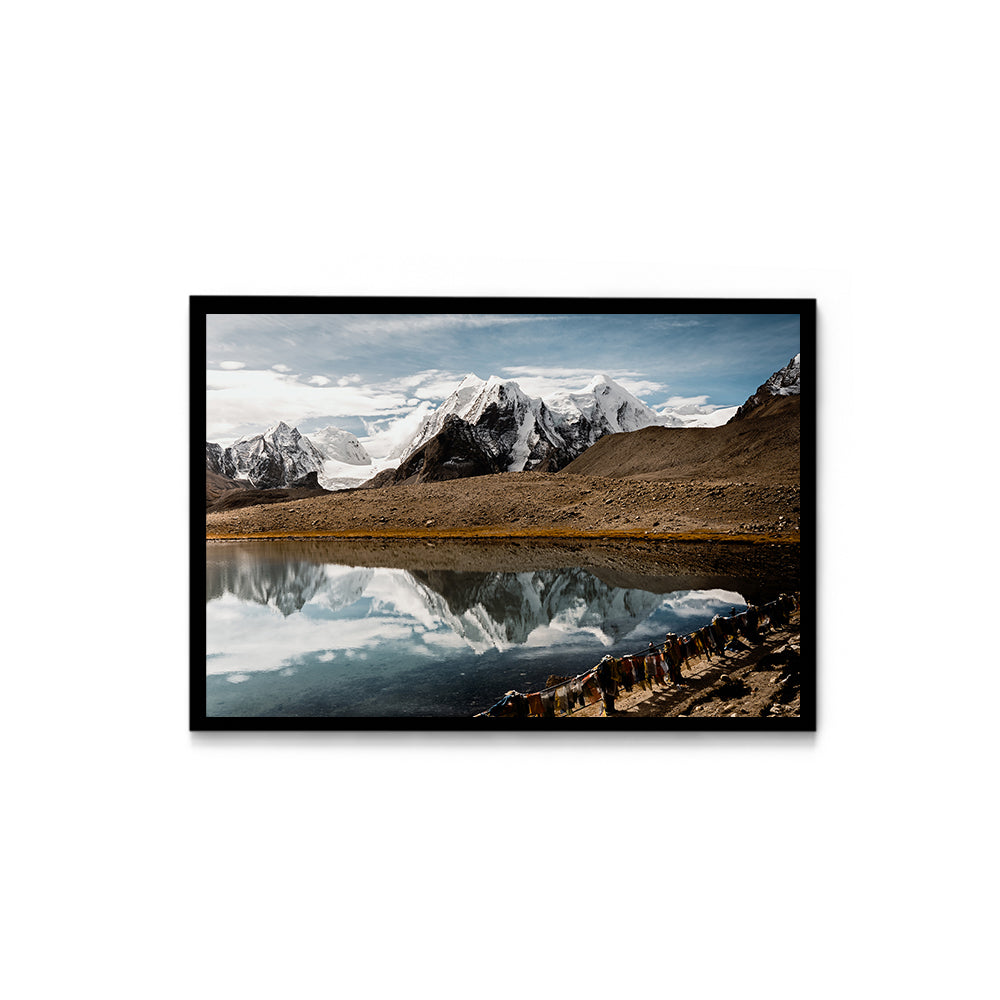 Mirror of the Himalayas: Alpine Lake Reflection - Wall Photo Frame by Jeet Khagram