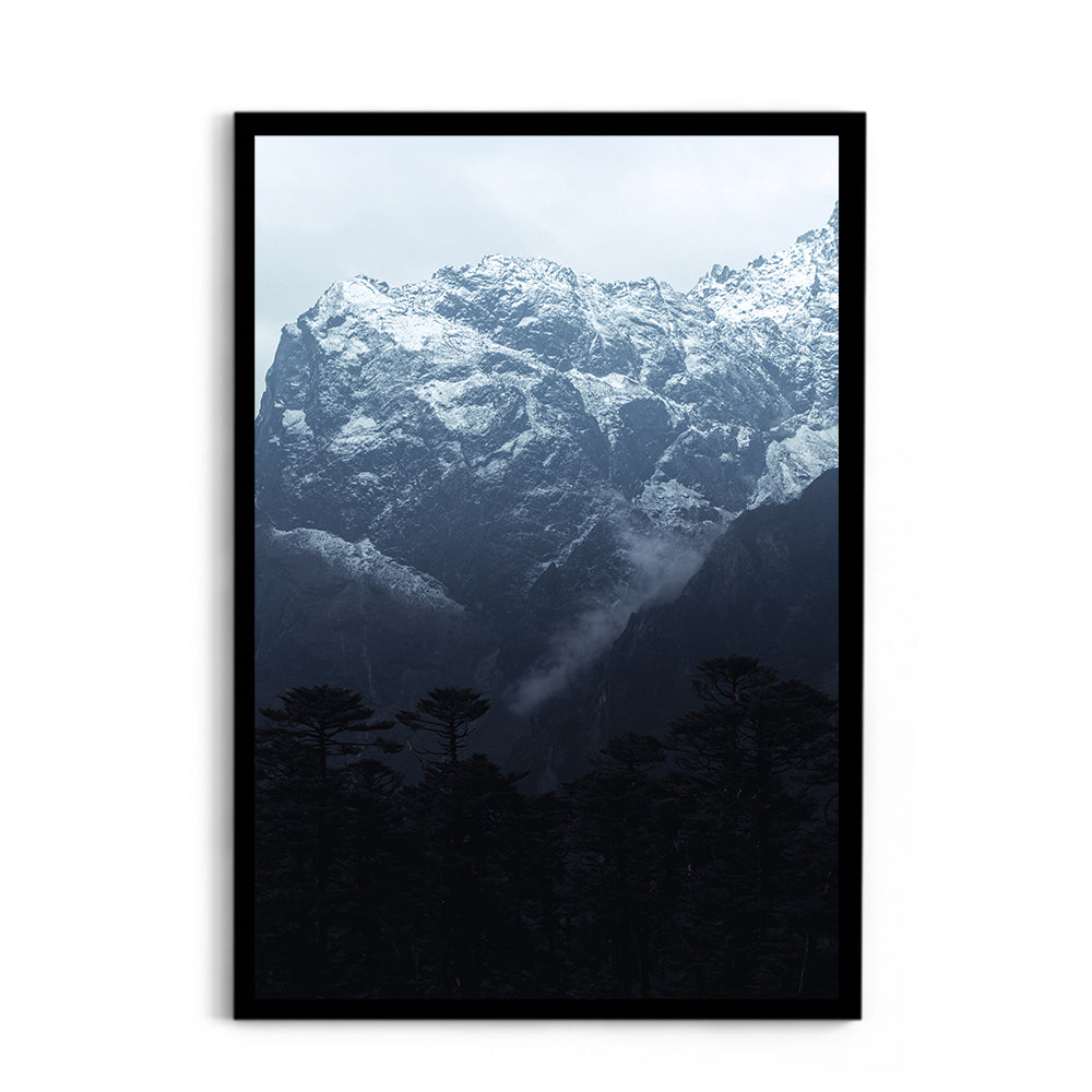 The Dark Forest & the Snow Giant Himalayan Night Photography - Wall Photo Frame by Jeet Khagram