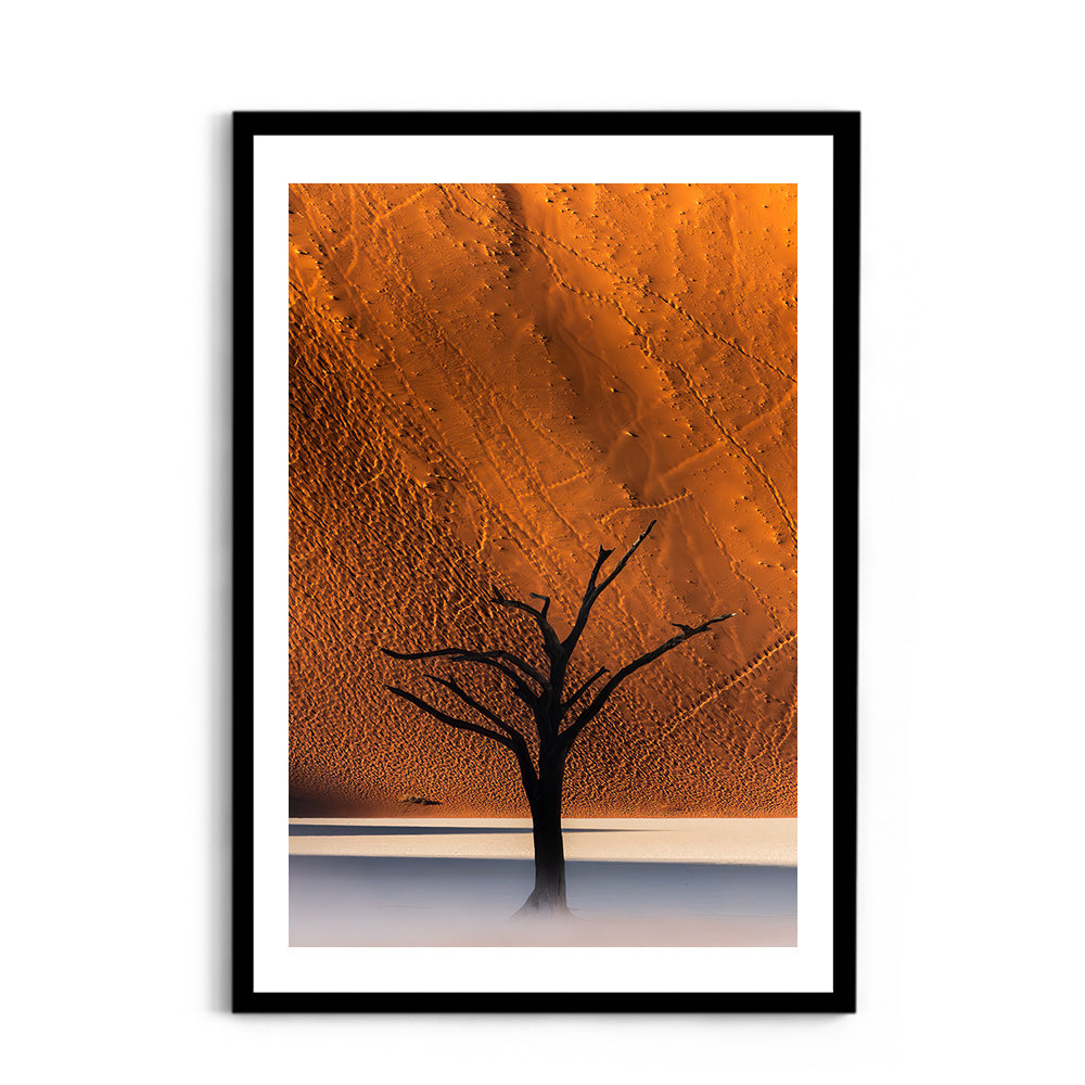 Namibia's Red Dunes & The Last Tree - Wall Photo Frame by Jeet Khagram