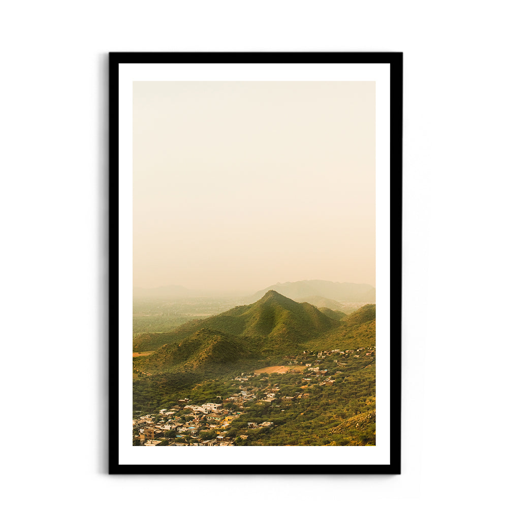 "Lost in the Aravallis"� Jaipur Hills at Dusk - Wall Photo Frame by Jeet Khagram