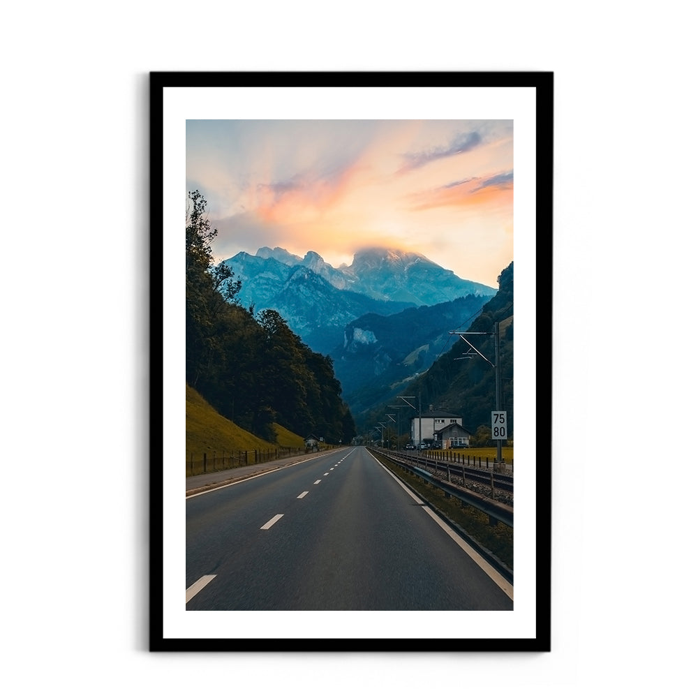 Road Trip Through the Swiss Alps, Switzerland - Wall Photo Frame by Jeet Khagram