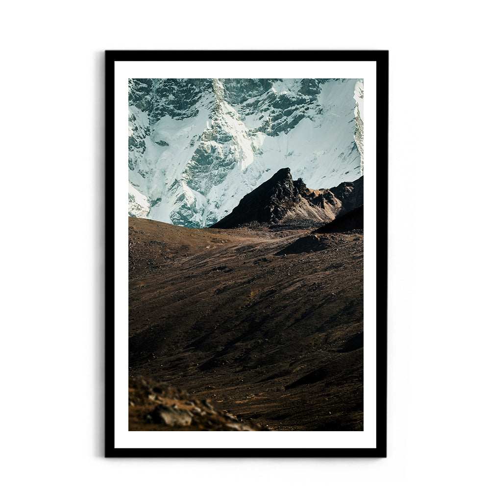 In the Shadow of Giants: Himalayan Glacier Wall - Wall Photo Frame by Jeet Khagram