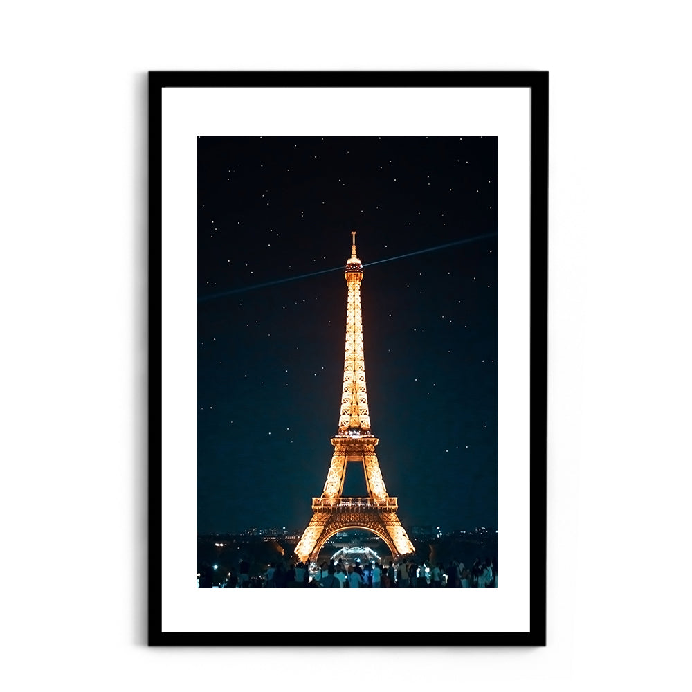 The Eiffel Tower at Night, Paris - Wall Photo Frame by Jeet Khagram
