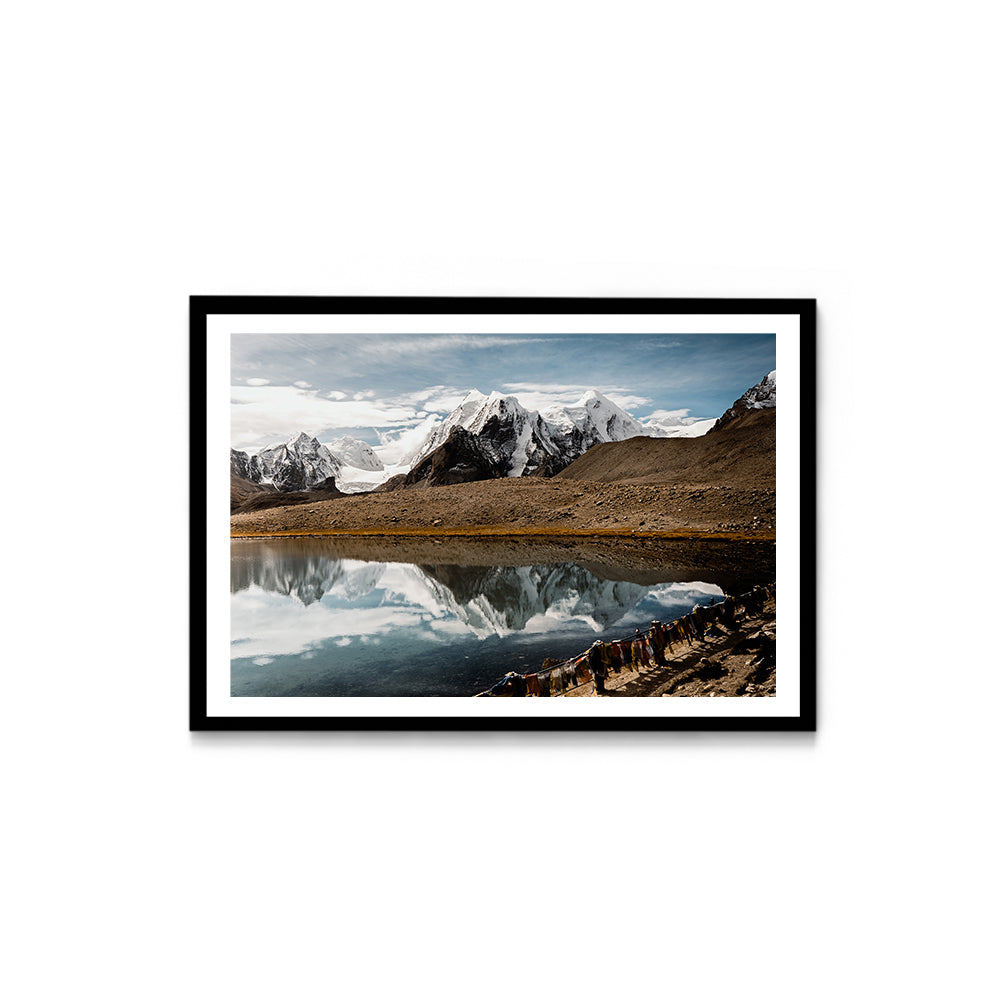 Mirror of the Himalayas: Alpine Lake Reflection - Wall Photo Frame by Jeet Khagram