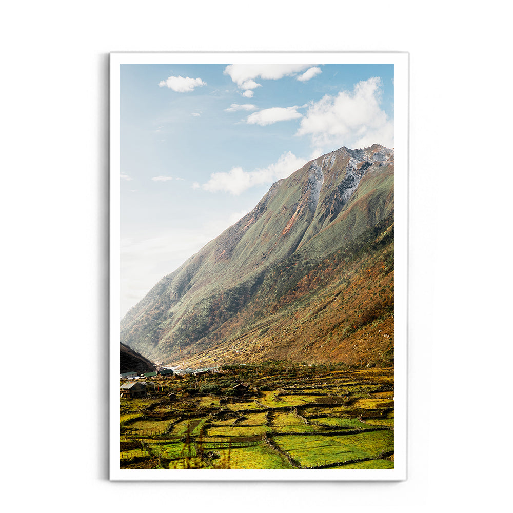Himalayan Valley Village Landscape Photography - Wall Photo Frame by Jeet Khagram