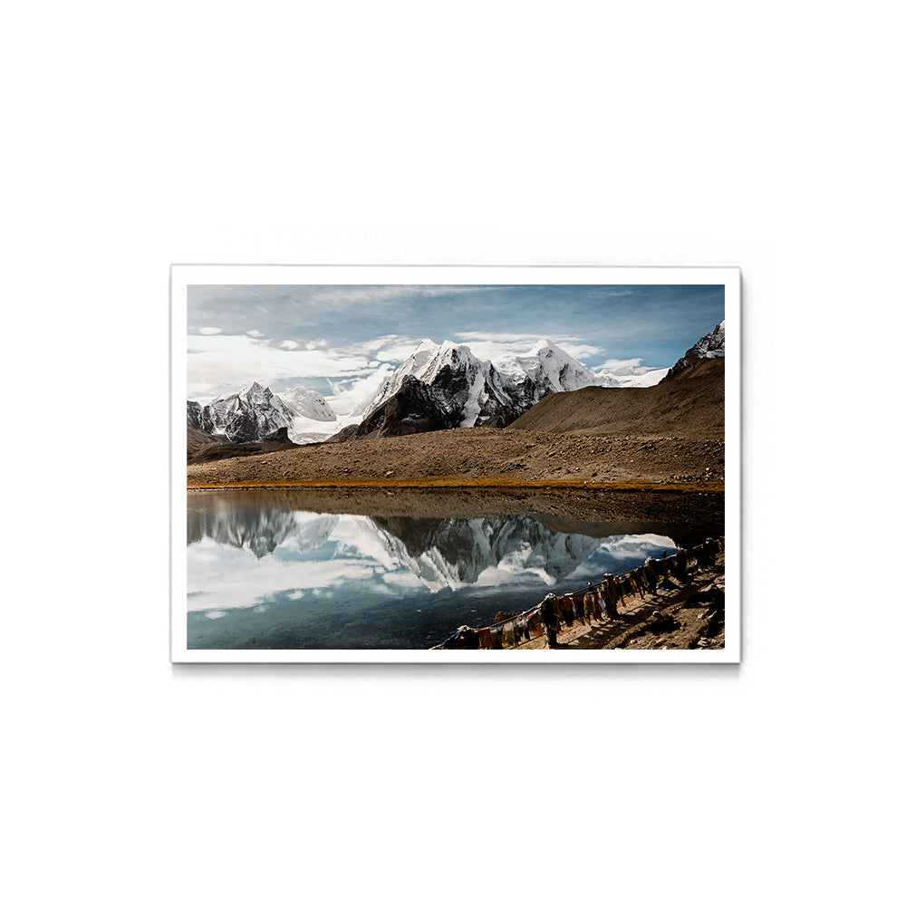 Mirror of the Himalayas: Alpine Lake Reflection - Wall Photo Frame by Jeet Khagram