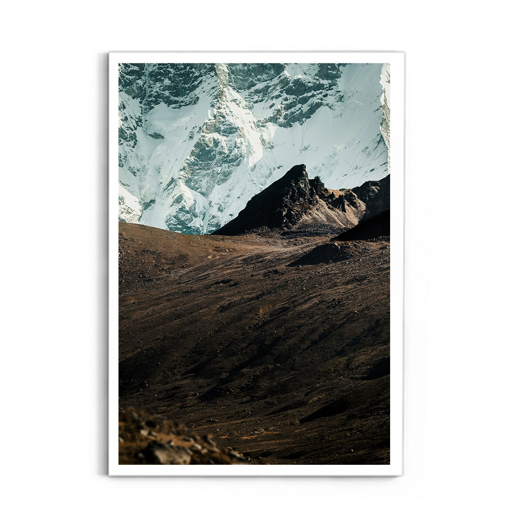 In the Shadow of Giants: Himalayan Glacier Wall - Wall Photo Frame by Jeet Khagram
