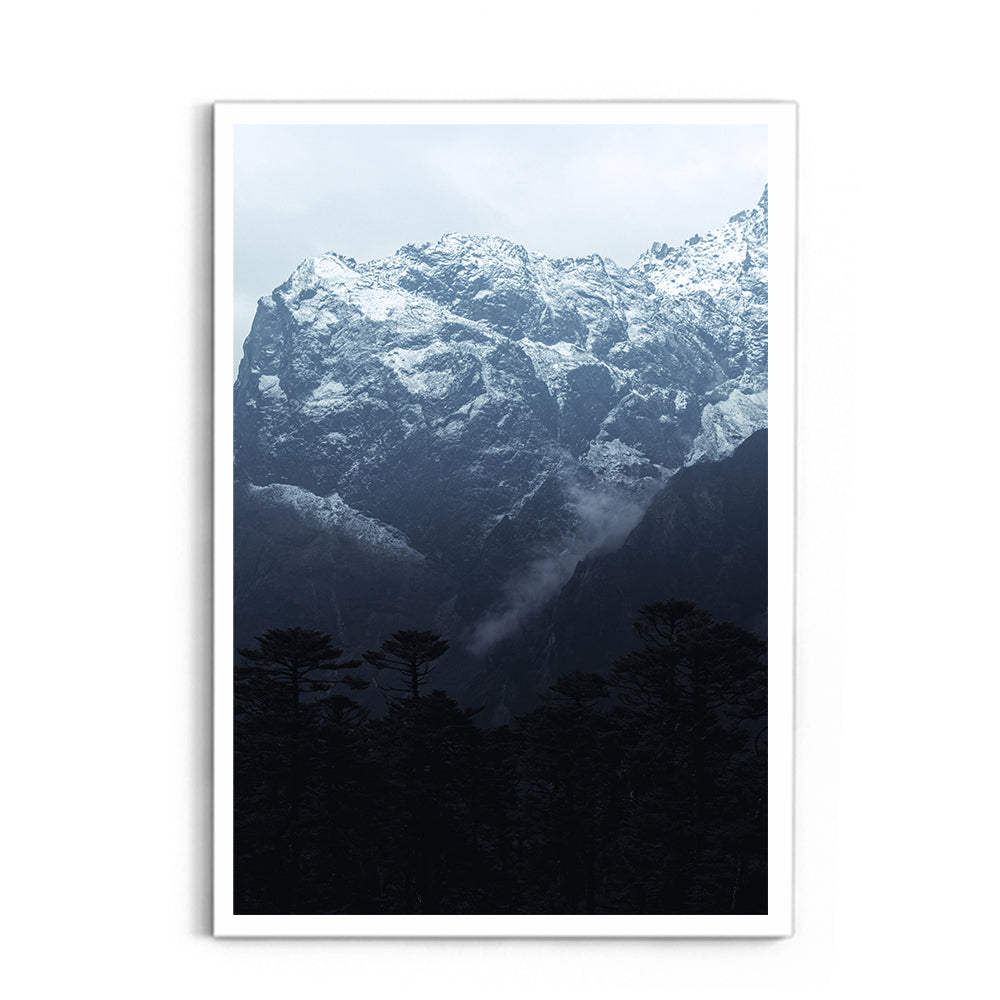 The Dark Forest & the Snow Giant Himalayan Night Photography - Wall Photo Frame by Jeet Khagram