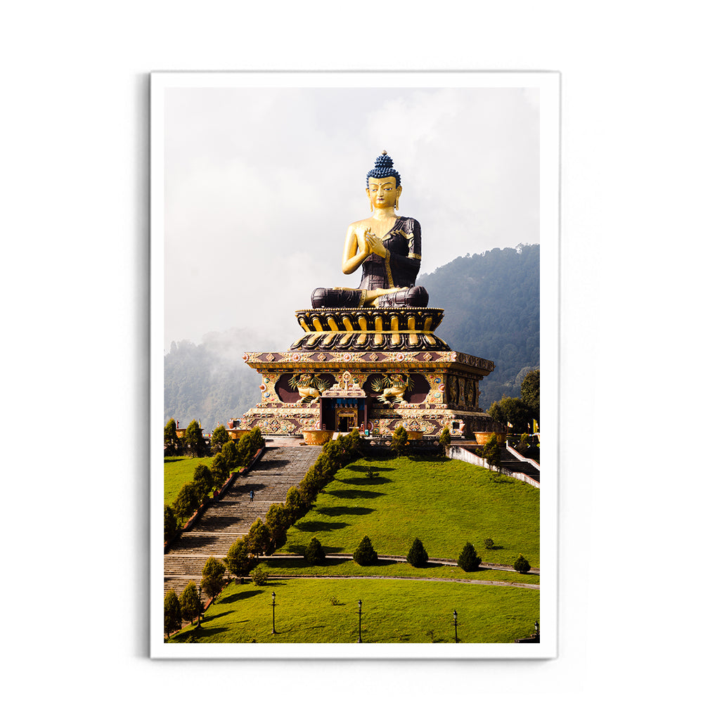 Buddha Park Ravangla Sikkim Photography - Wall Photo Frame by Jeet Khagram