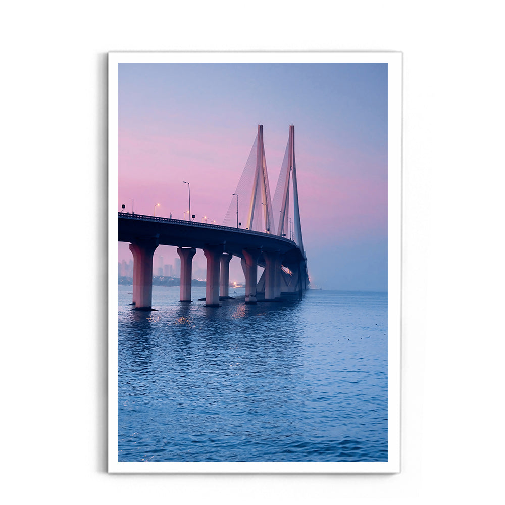 Bandra-Worli Sea Link at Twilight - Wall Photo Frame by Jeet Khagram