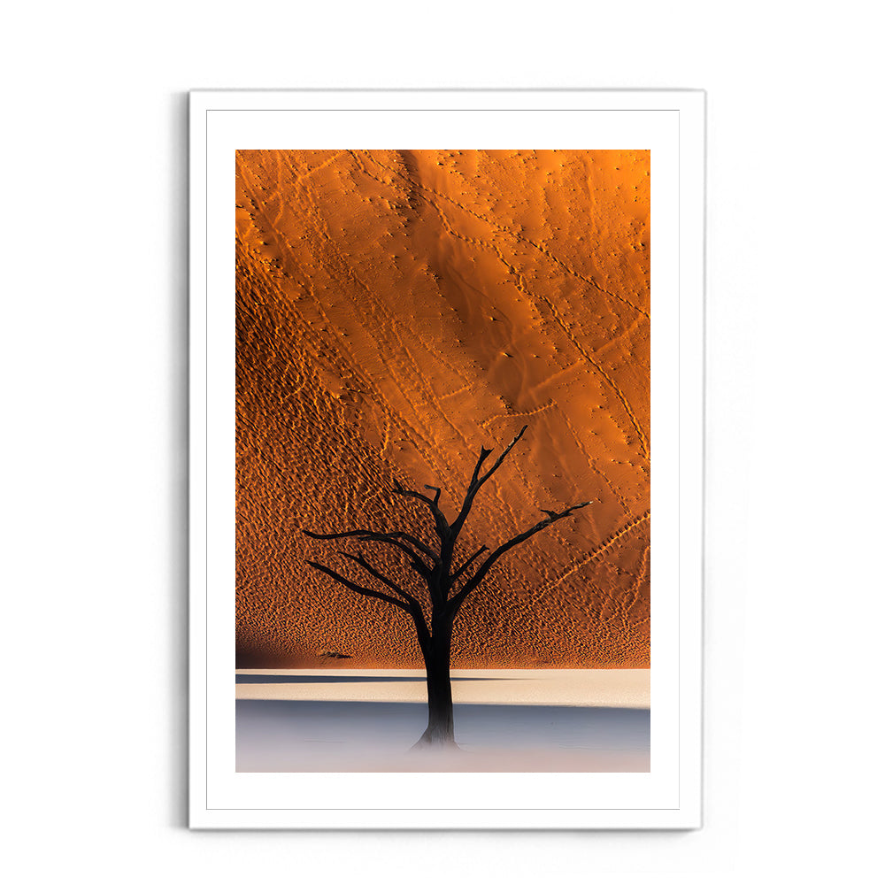 Namibia's Red Dunes & The Last Tree - Wall Photo Frame by Jeet Khagram