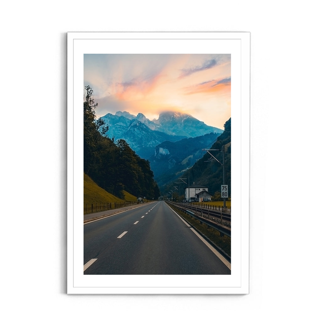 Road Trip Through the Swiss Alps, Switzerland - Wall Photo Frame by Jeet Khagram