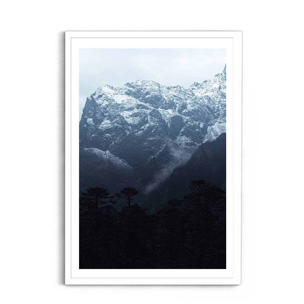 The Dark Forest & the Snow Giant Himalayan Night Photography - Wall Photo Frame by Jeet Khagram